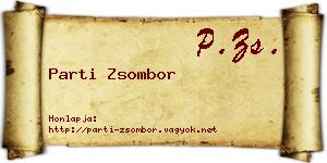 Parti Zsombor névjegykártya