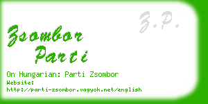 zsombor parti business card